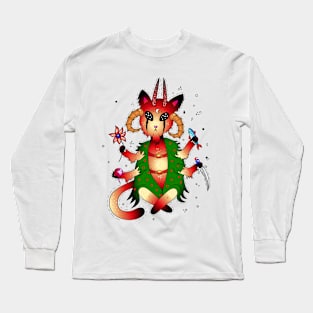 Baphomet demonic cat Long Sleeve T-Shirt